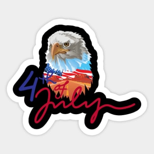 4th of July- independence day Sticker